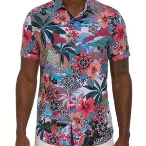 Robert Graham Peninsula -  Red and Pink Casual Button Down Shirt